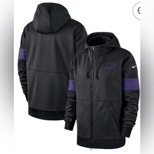 Baltimore Ravens Nike Black Sideline Performance Full-Zip Hoodie, 3X, GUC